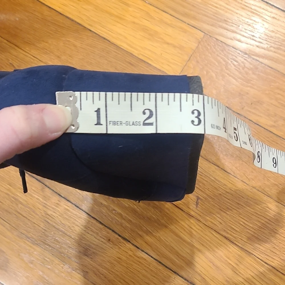 Navy Wedge Ankle Boots Size 8 1/2